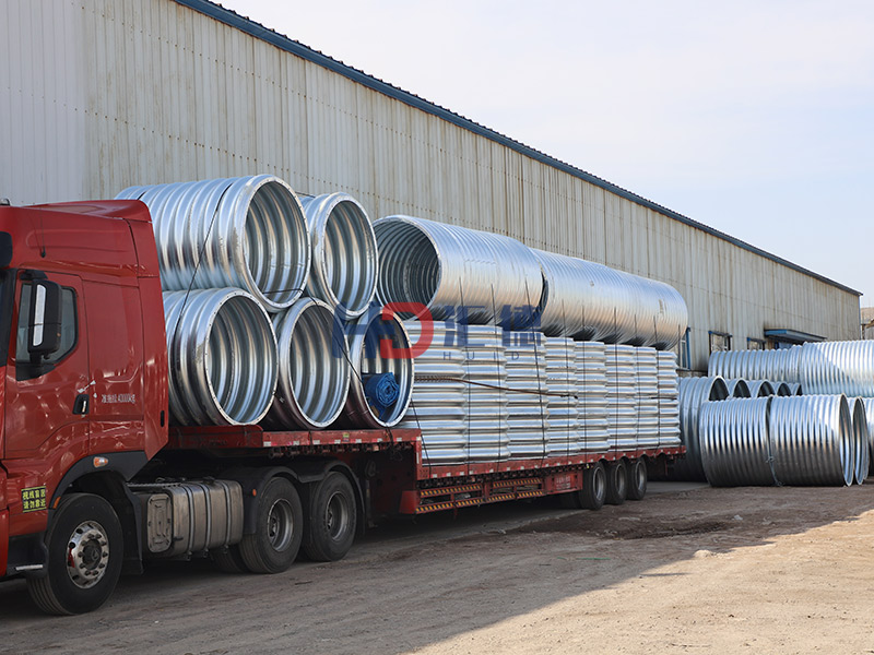 內(nèi)法蘭整裝金屬波紋涵管5